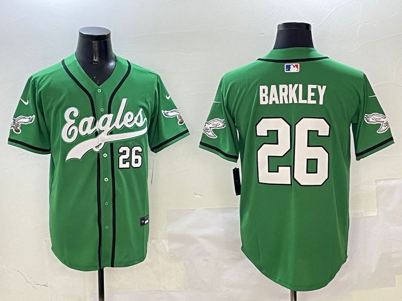 Men Philadelphia Eagles #26 Barkley Green three generations Jointly Name 2025 Nike Limited NFL Jersey style 1->philadelphia eagles->NFL Jersey